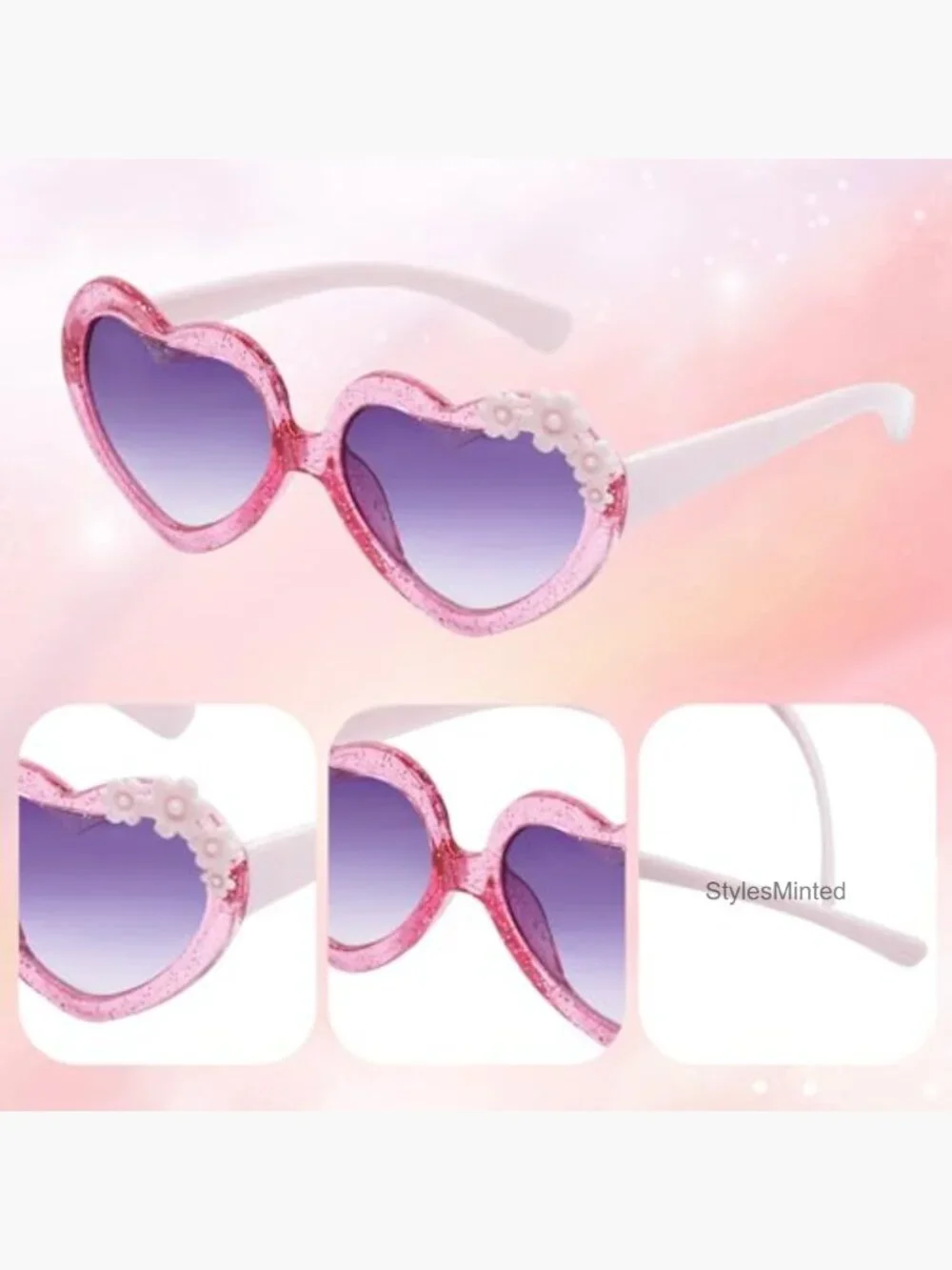 3 Pack Girls Sunglasses Sun Protection Cute Shaped Beach Outdoor Toddler Age